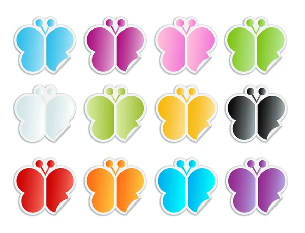 Stickers Décollage Papillon — Image vectorielle