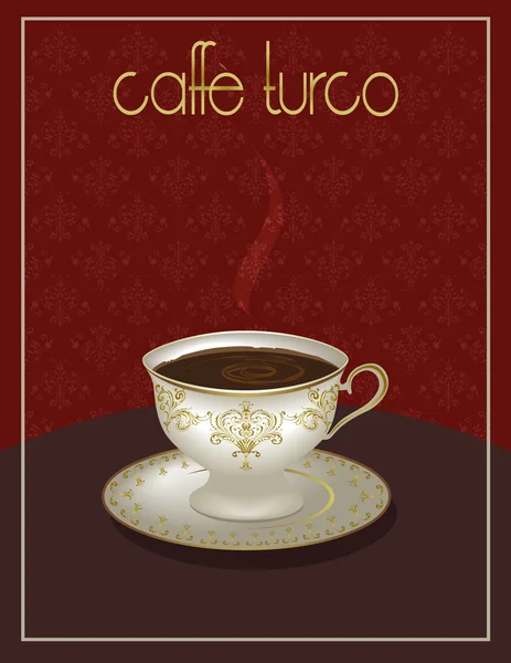 Турецкий кофе - Плакат — стоковый вектор