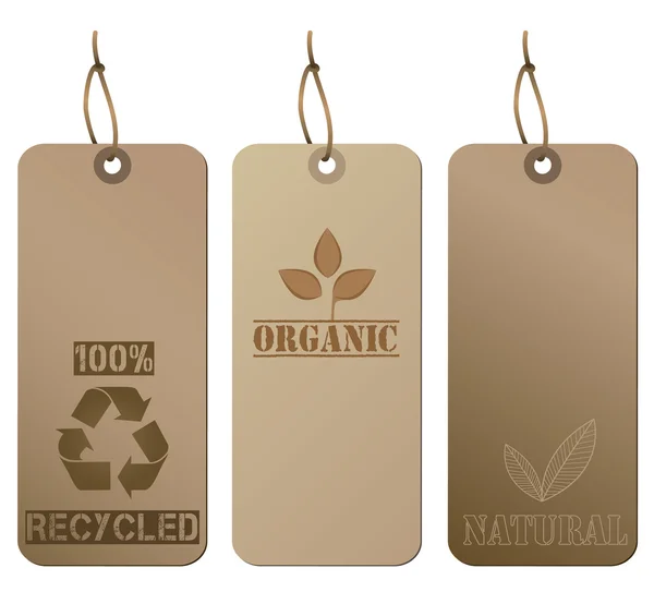 stock vector Stylish Ecology Tags