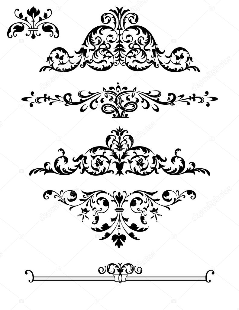 Borders, Ornaments and Design Elements ⬇ Vector Image by ...