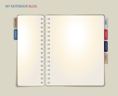 Spiral Notebook Blog or Web Site Template clipart