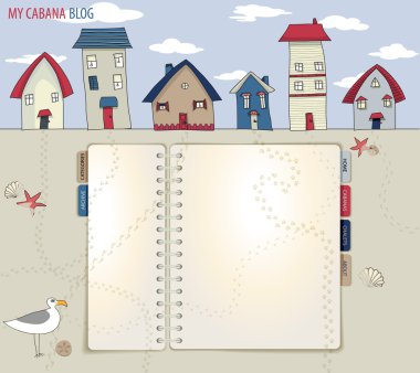 Bungalows and Cabanas, Blog and Web Site Layout clipart