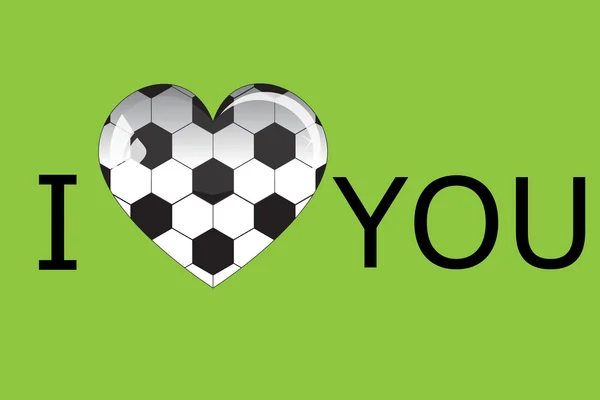 Kocham was i piłka nożna — Wektor stockowy