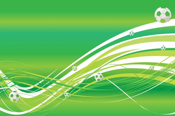 绿色背景-足球 — 图库矢量图片