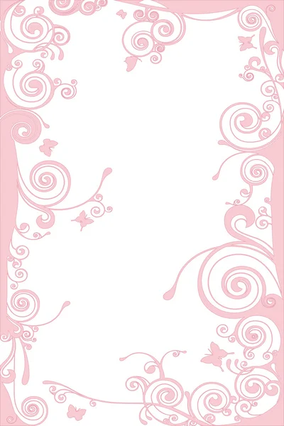 Fond rose avec des papillons — Image vectorielle