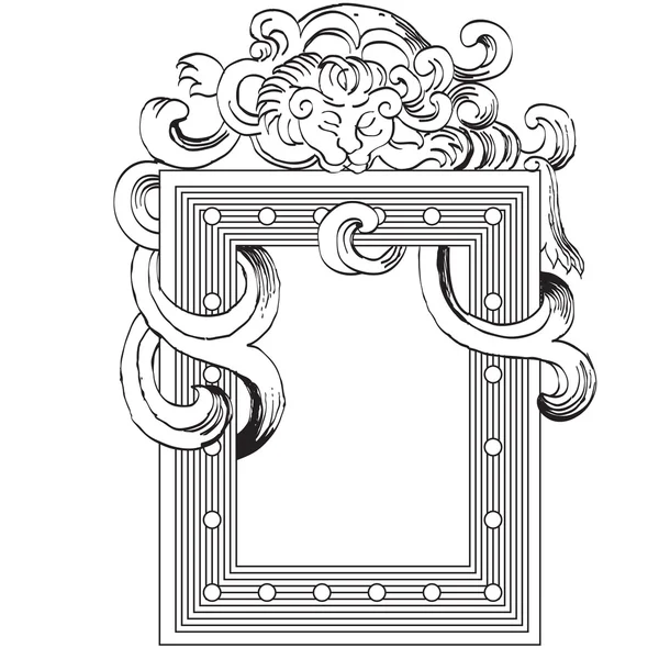 Antike Gravur - Rahmen für ein Foto — Stockvektor