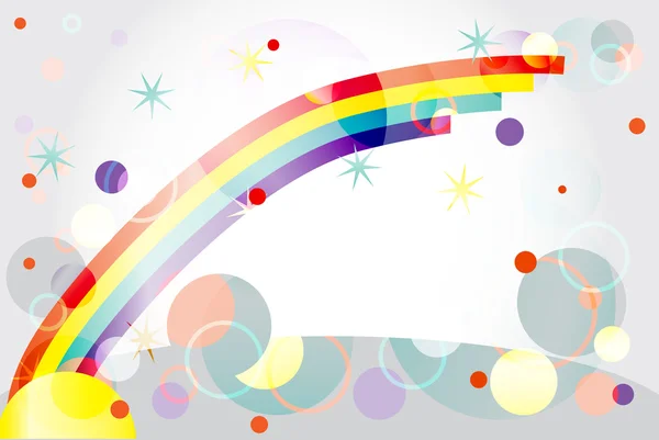 多彩色抽象背景-天空中的彩虹 — 图库矢量图片