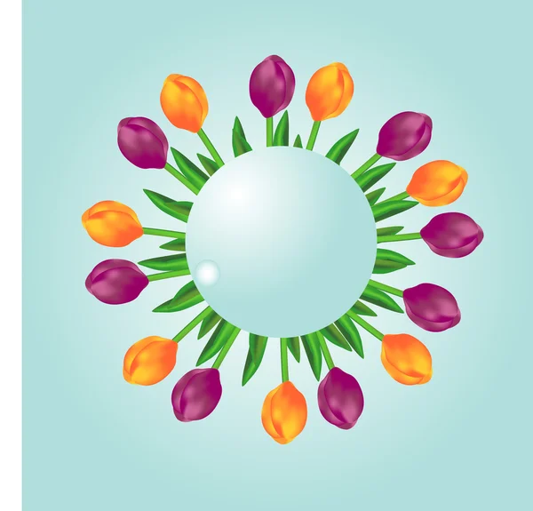 Sphere with tulips — Stock Photo, Image