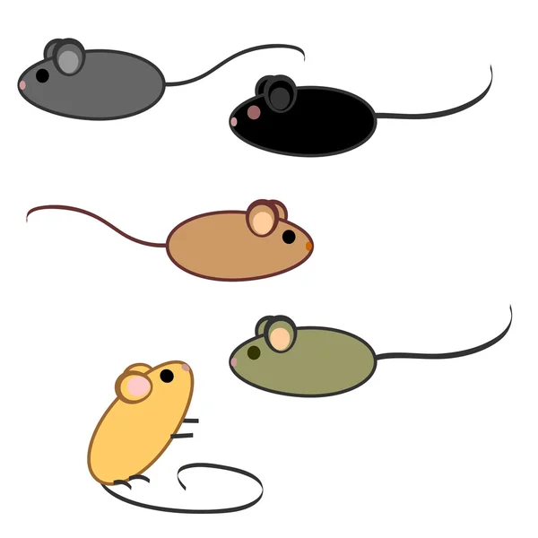 Juego de ratones — Vector de stock