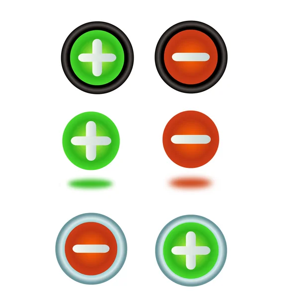 Adicionar / remover botões — Fotografia de Stock