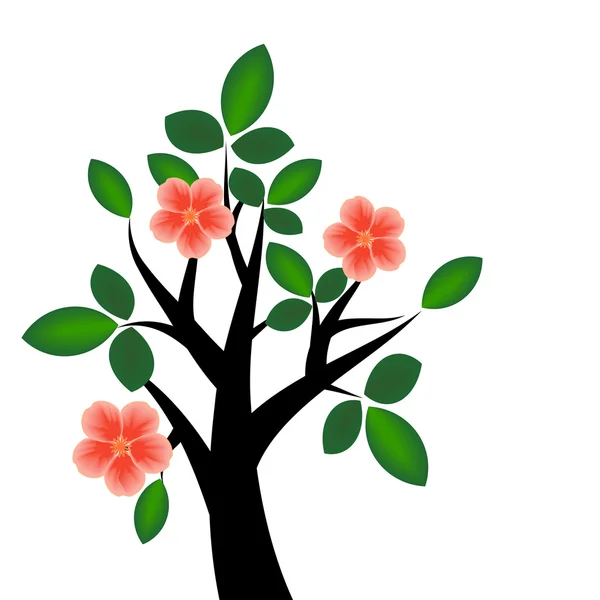 花と枝 — ストックベクタ