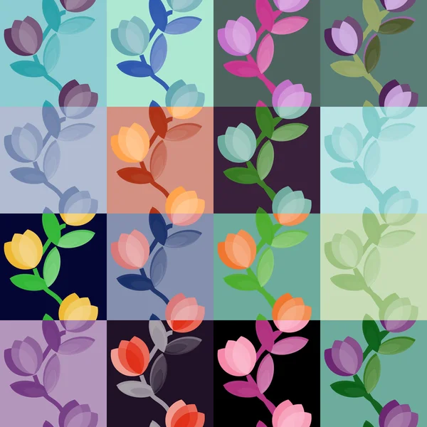 Patrón floral — Vector de stock