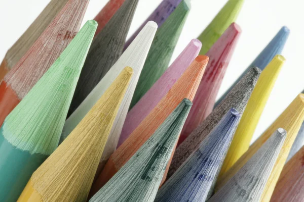 Pastel Colored Art Pencils Tips — Stock Photo, Image
