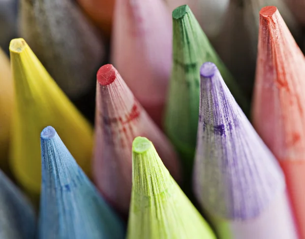 Pastelowe kolorowe sztuki ołówki porady — Zdjęcie stockowe