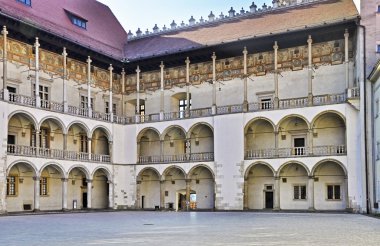 Krakow wawel Kalesi Rönesans avlusu