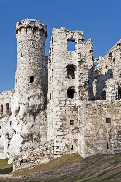 Руины замка в Огродзенице, Польша — стоковое фото