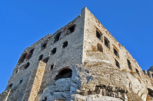 Ruiny zamku w ogrodzieniec, Polska — Zdjęcie stockowe