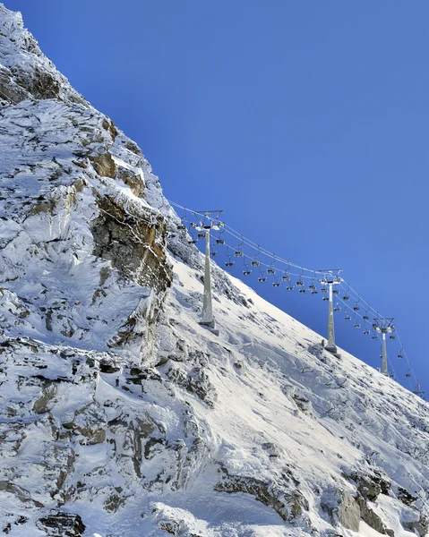 Seggiovia alpina — Foto Stock
