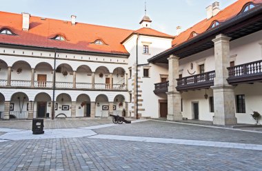 Niepolomice Castle courtyard clipart