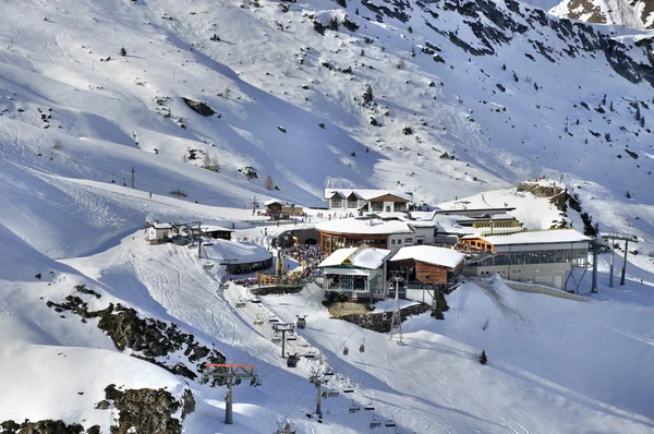 Hintertux 冰川滑雪站 — 图库照片