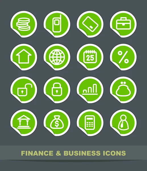 Фінансові та бізнес іконки — стоковий вектор