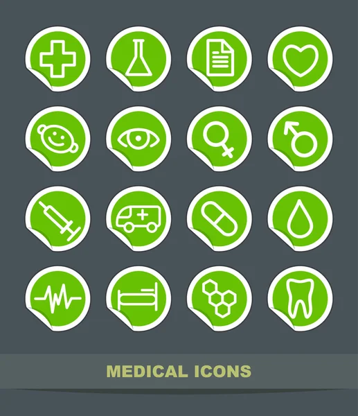 Ícones médicos — Vetor de Stock
