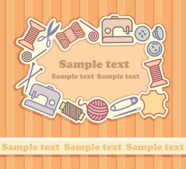 Sewing and needlework background clipart