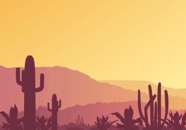 Mexican landscape clipart