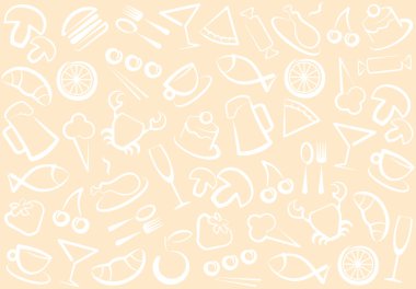 Food and drinks pattern clipart