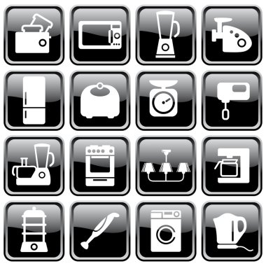 Kitchen home appliances clipart