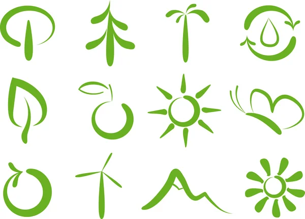 Simboli ambientali — Vettoriale Stock