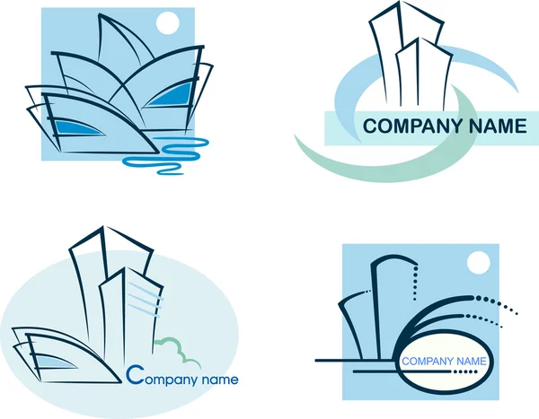 Logos inmobiliarios. — Vector de stock