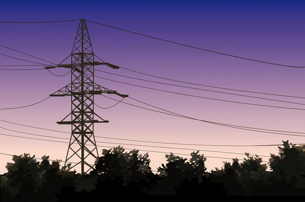 Stromleitungen — Stockvektor