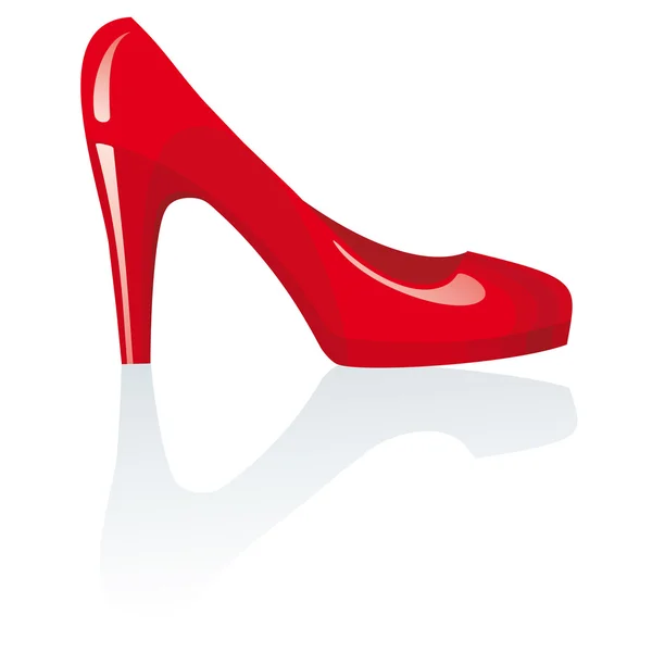 Piros cipő — Stock Vector