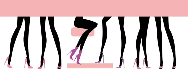 Conjunto de pés femininos — Vetor de Stock