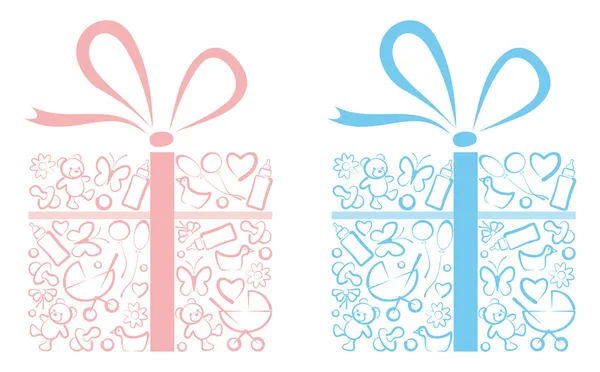 Cadeaux pour nouveau-nés — Image vectorielle