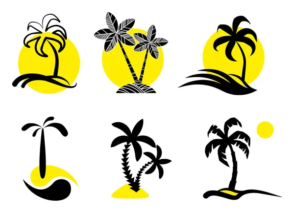 Icônes tropicales . — Image vectorielle