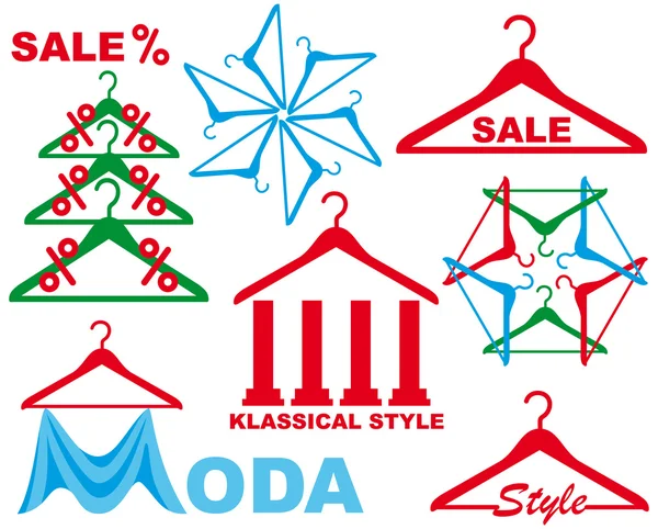 Klädhängare - försäljning symbol — Stock vektor