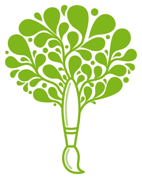 Brosse en forme d'arbre — Image vectorielle