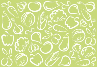 Vegetable background clipart