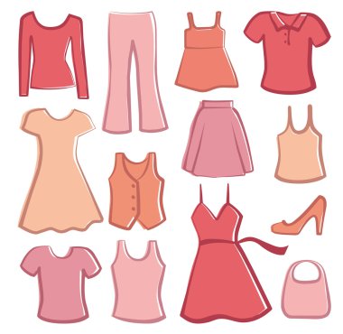 Lady's clothes clipart