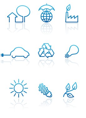 Environment protection icons clipart