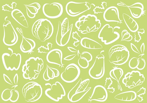 Légumes de fond — Image vectorielle