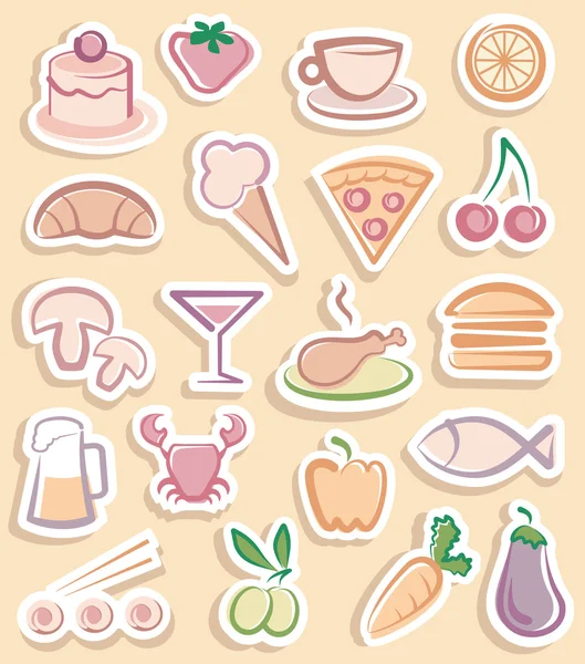 Food stickers — Stock Vector