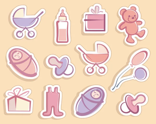 Baby stickers — Stockvector