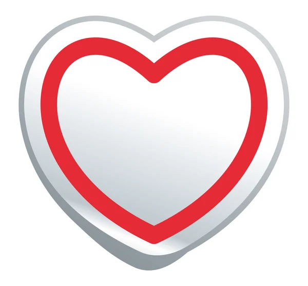 Hjärtat klistermärke — Stock vektor