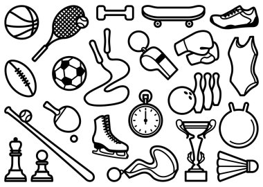 Sports symbols clipart