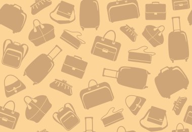 Background from bags and suitcases clipart