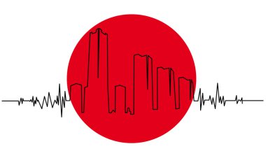 Symbol of the Japanese earthquake clipart