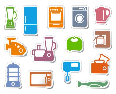 Kitchen home appliances clipart